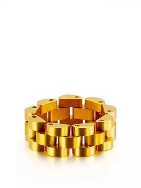New! Gold Link Rolex Look Unisex Ring